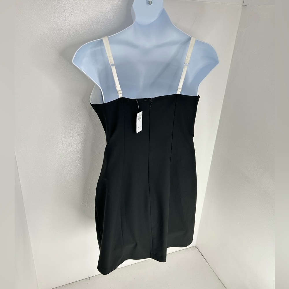 Abercrombie & Fitch NWT Contrast Sweetheart Corset Mini Dress Size Large Black - Picture 9 of 13